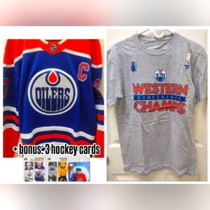 McDavid 97 Oilers Fanatics Jersey, Medium, NEW, NHL Edmonton T-shirt, Hockey